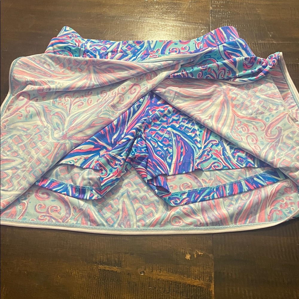 Patchington Aqua And Pink Patterned Athletic Skir… - image 3